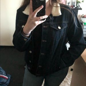 Faux Fur Jean Jacket